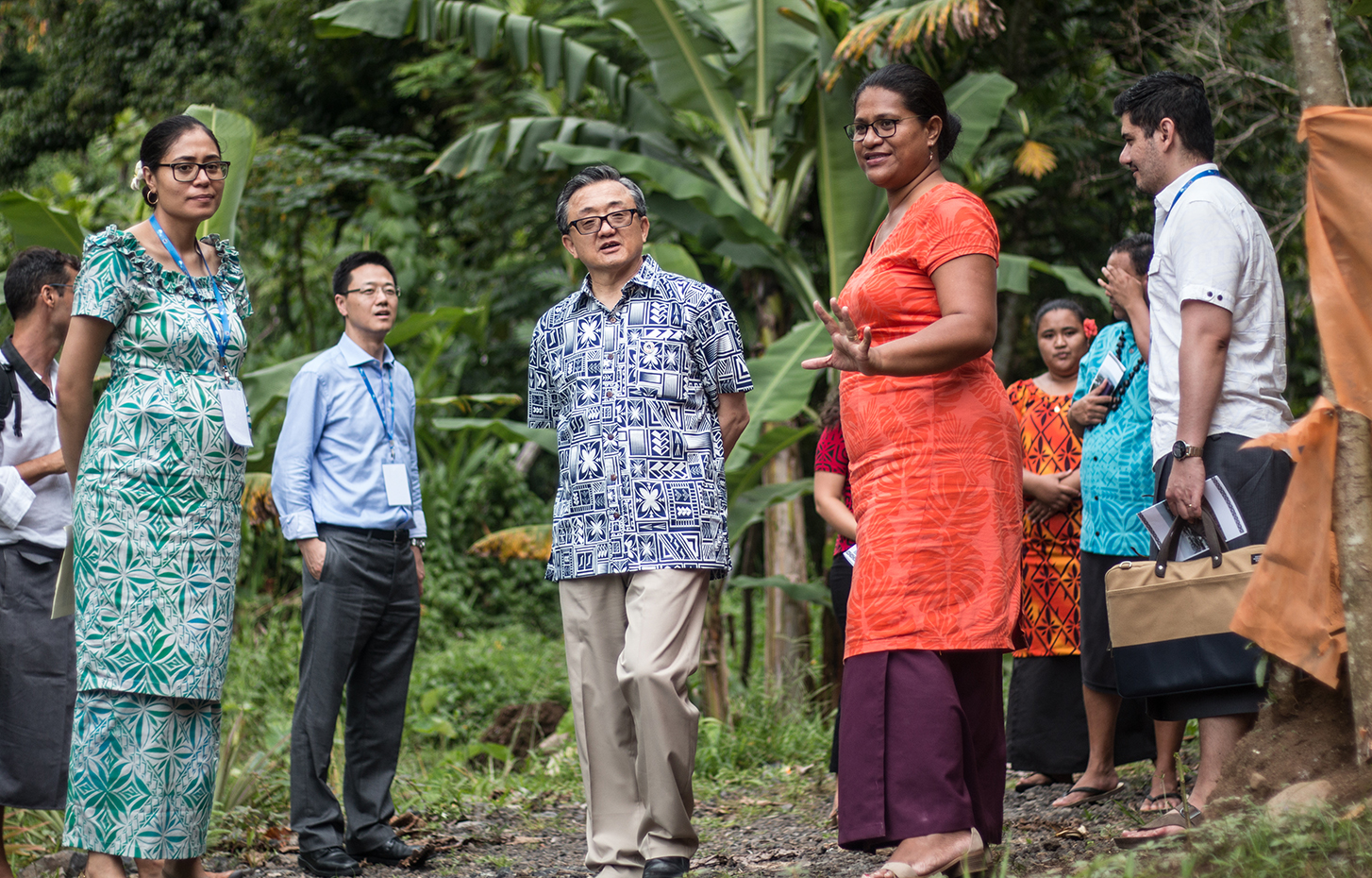 U.N. delegate inspects Vaisigano River wall progress