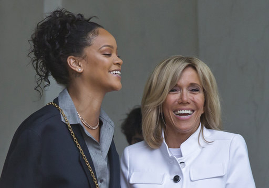 France's Macron meets Rihanna at the Elysee Palace