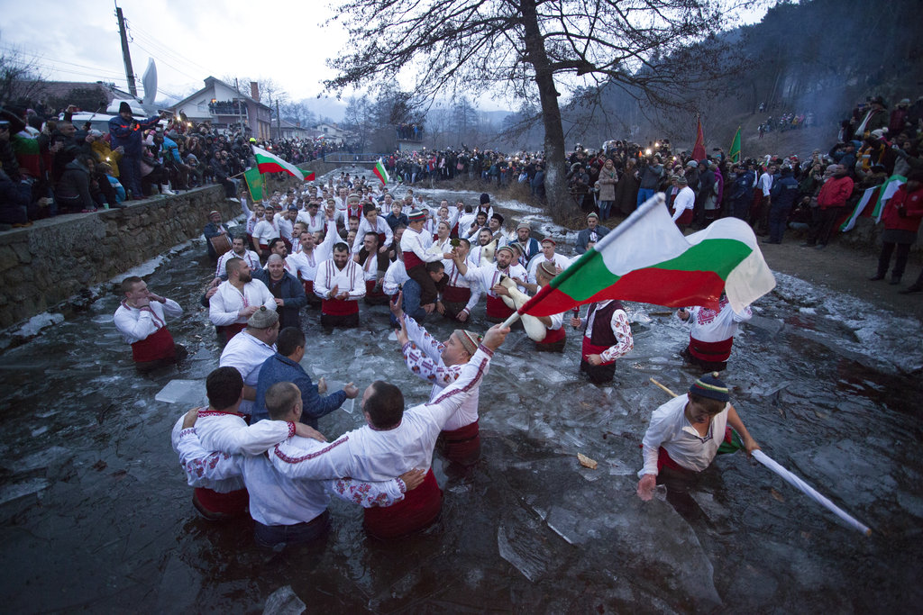 Ice bath for Jesus: Orthodox worshippers celebrate Epiphany