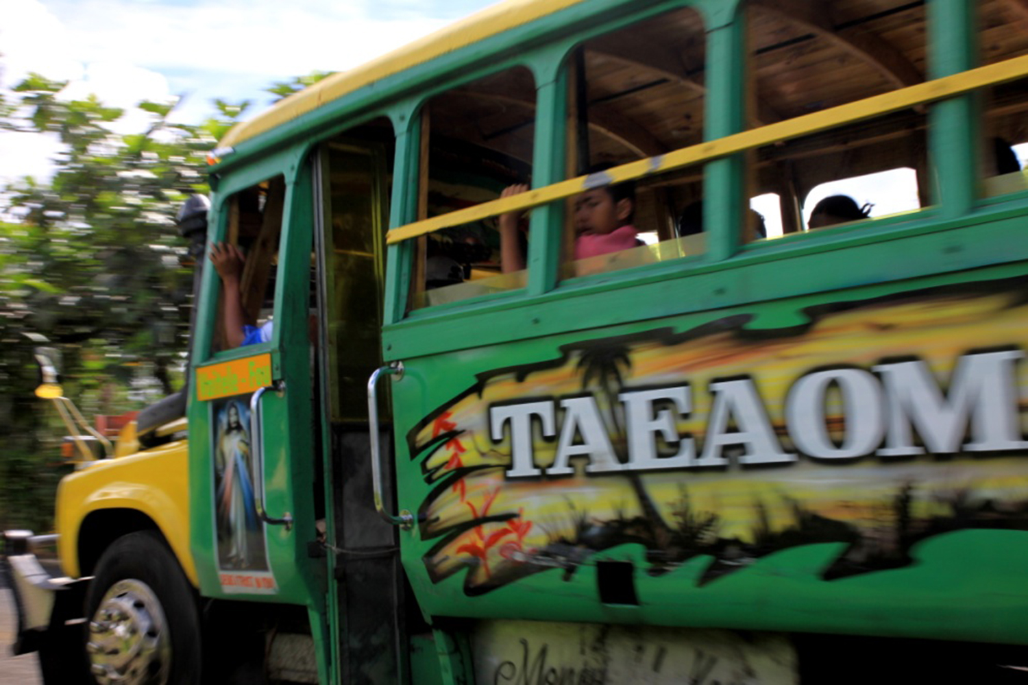 A must do in Samoa: Take that wooden bus