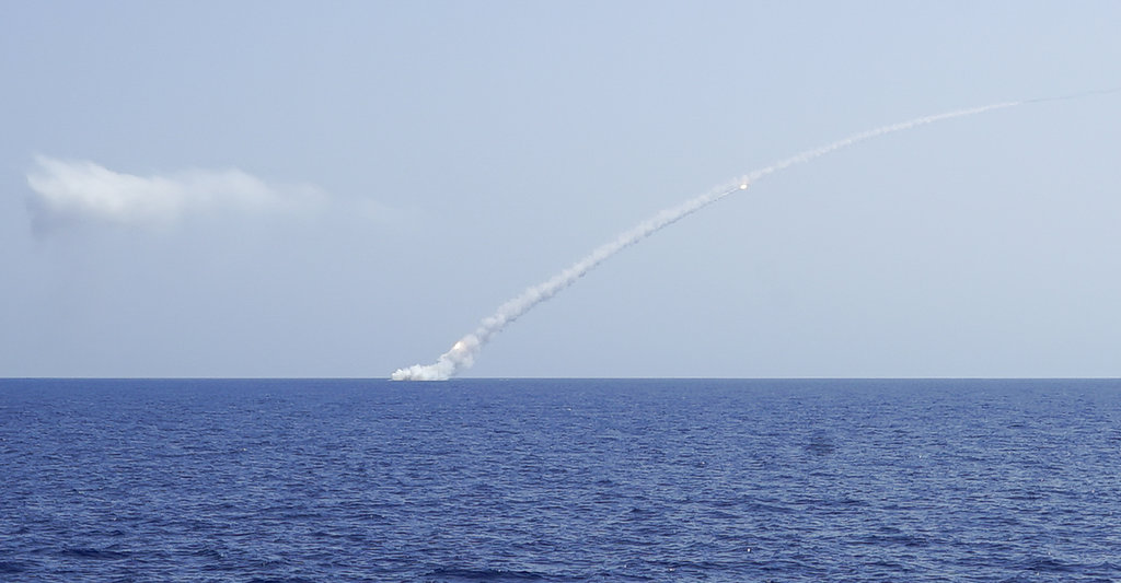 Russian navy fires cruise missiles into eastern Syria