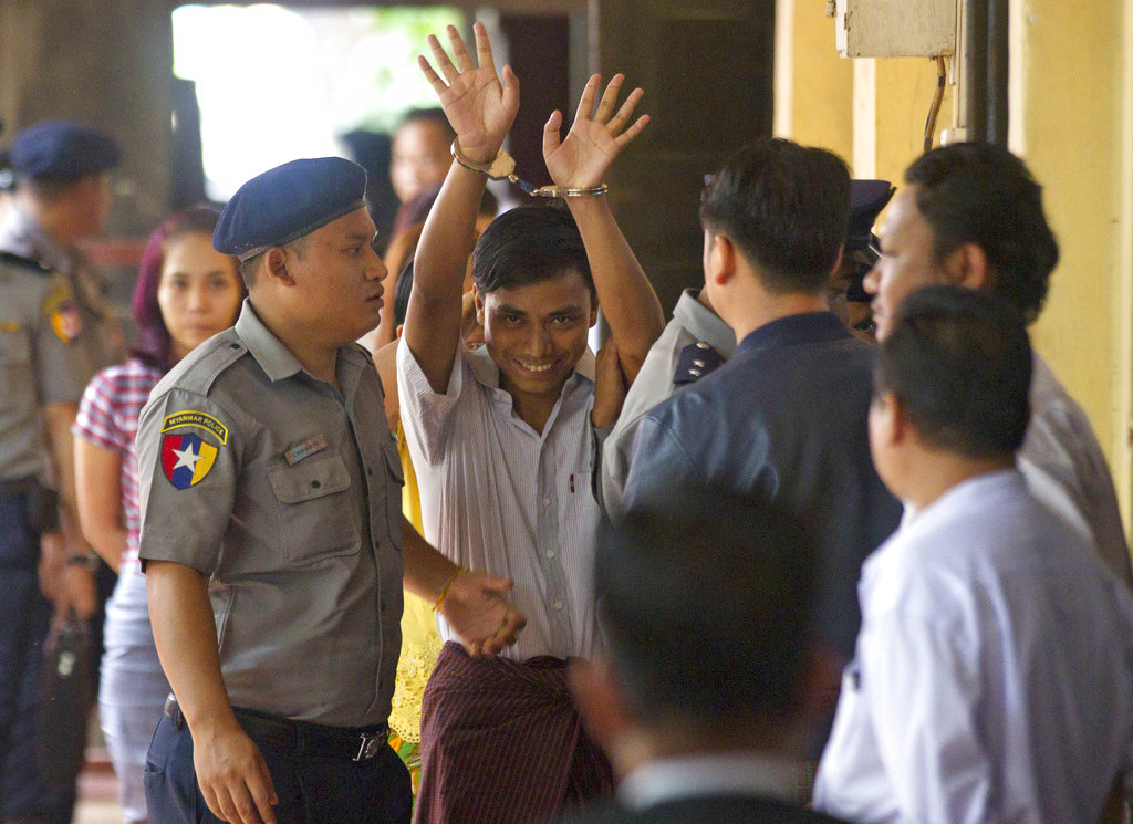 Myanmar court sentences Reuters reporters to 7 years in jail