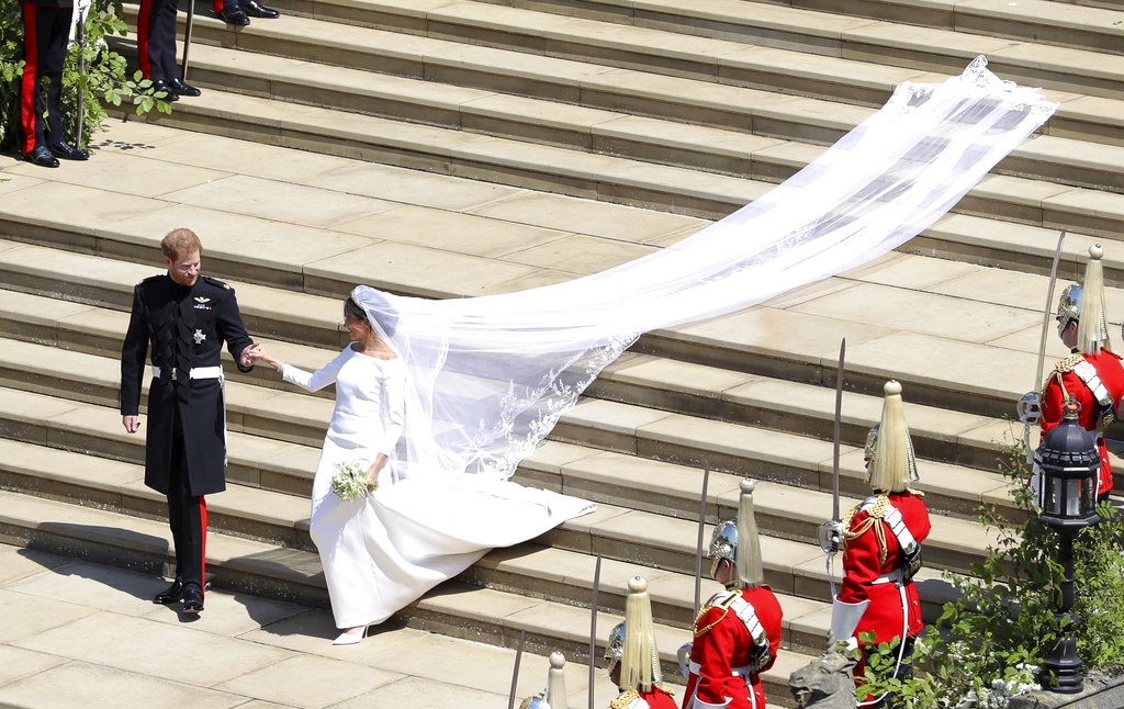 Markle's bridal gown work of Givenchy's Clare Waight Keller