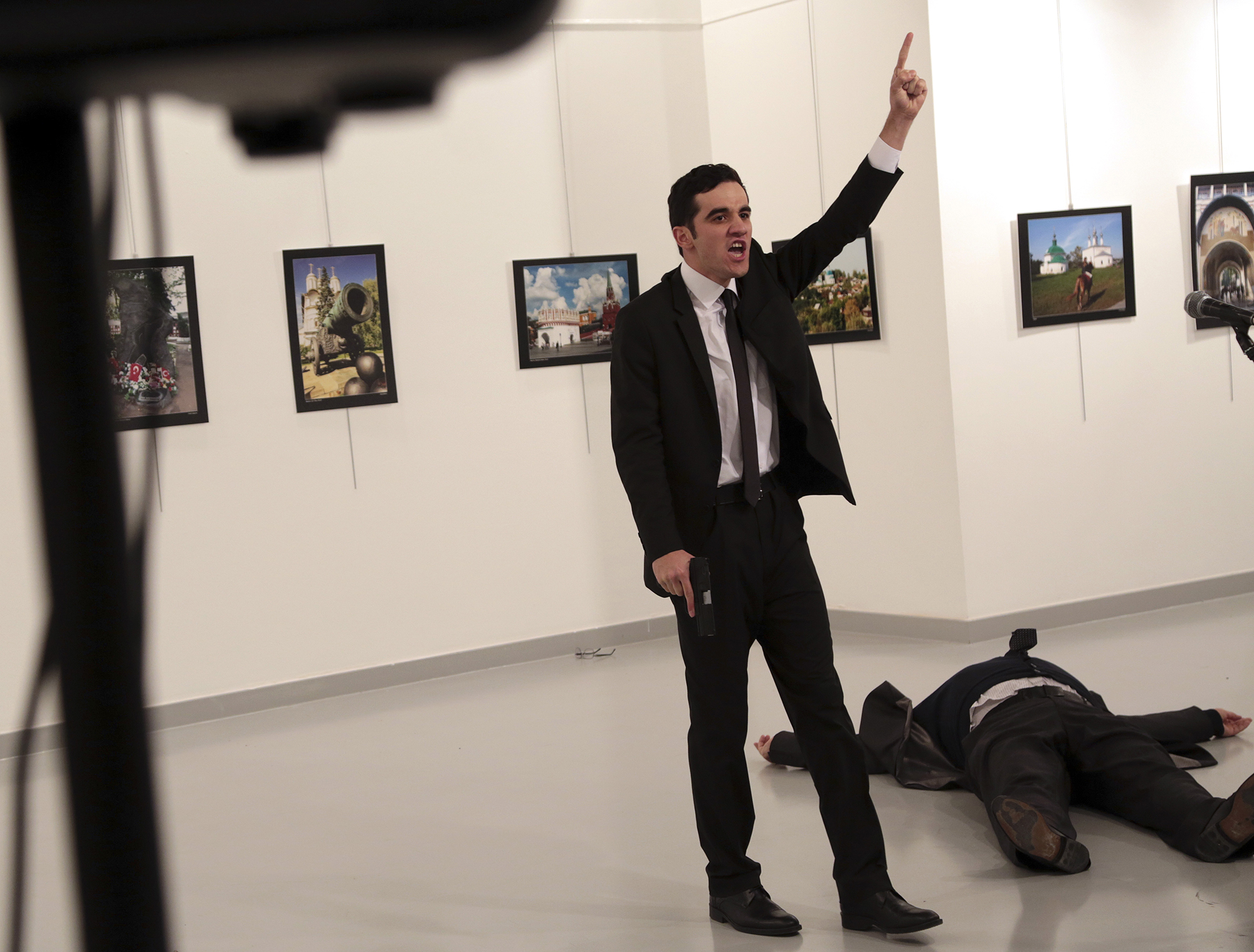 Gunman kills Russian ambassador to Turkey at photo exhibit
