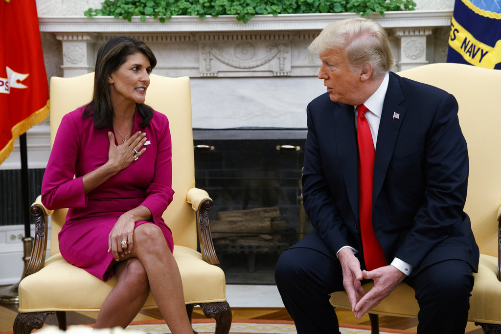 UN Ambassador Haley resigning in latest Trump shake-up