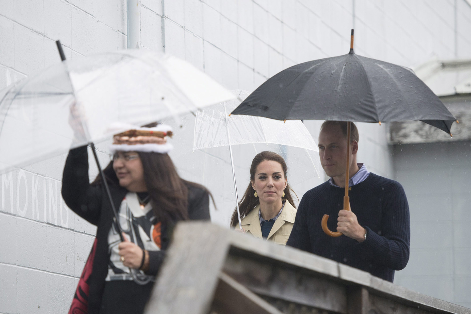 Driving rain and wind diverts plans for Canadian royal tour