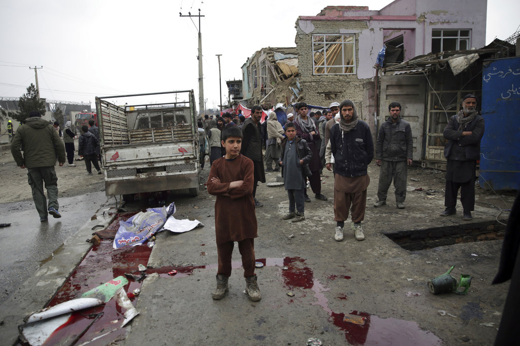 Suicide bomb in Afghan capital kills young girl, wounds 22