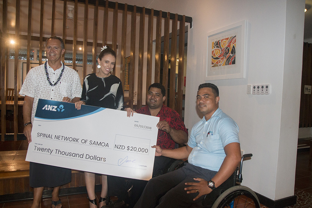 ANZ Bank provides $36,000 help for Spinal Network of Samoa