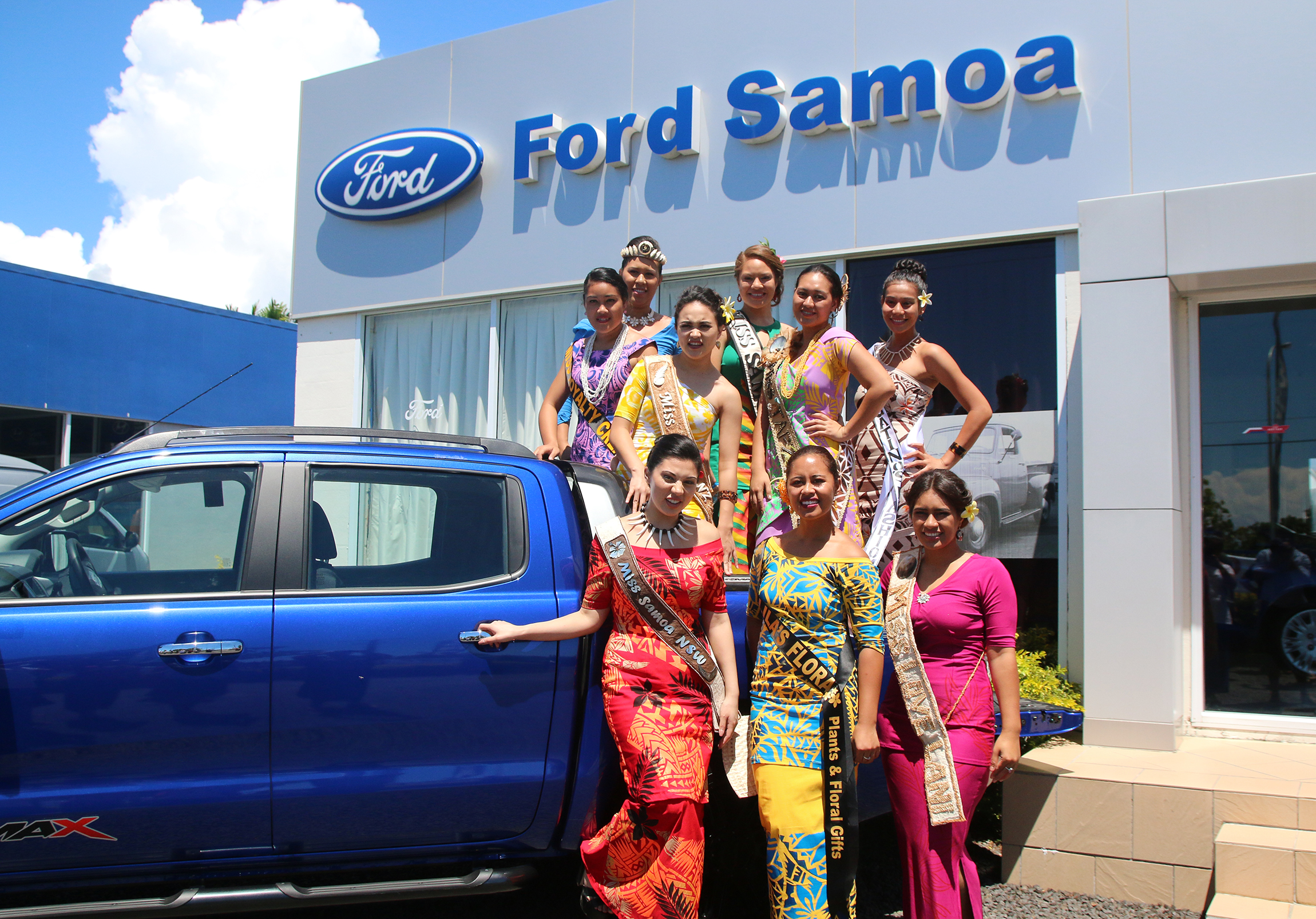 A car befitting the Miss Samoa Pageant winner